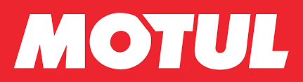 Motul logo in white letters on a red background.